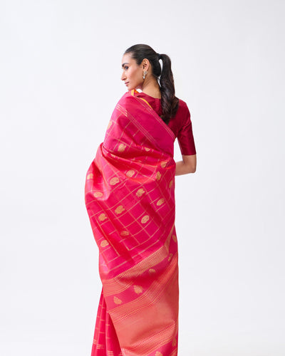 Pink Kanchivaram Silk Saree