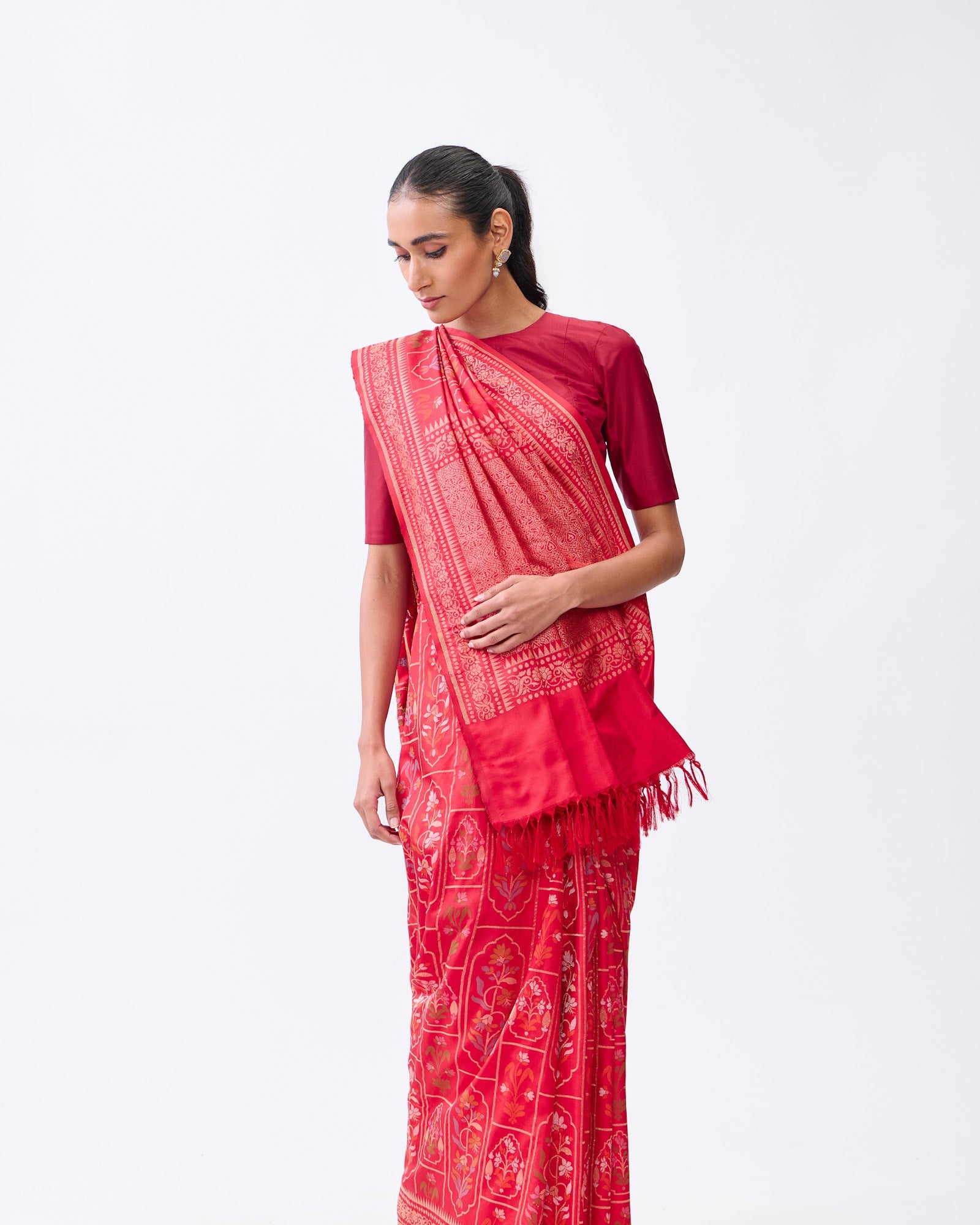 Red Banarasi Silk Saree
