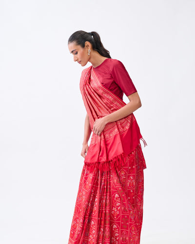Red Banarasi Silk Saree