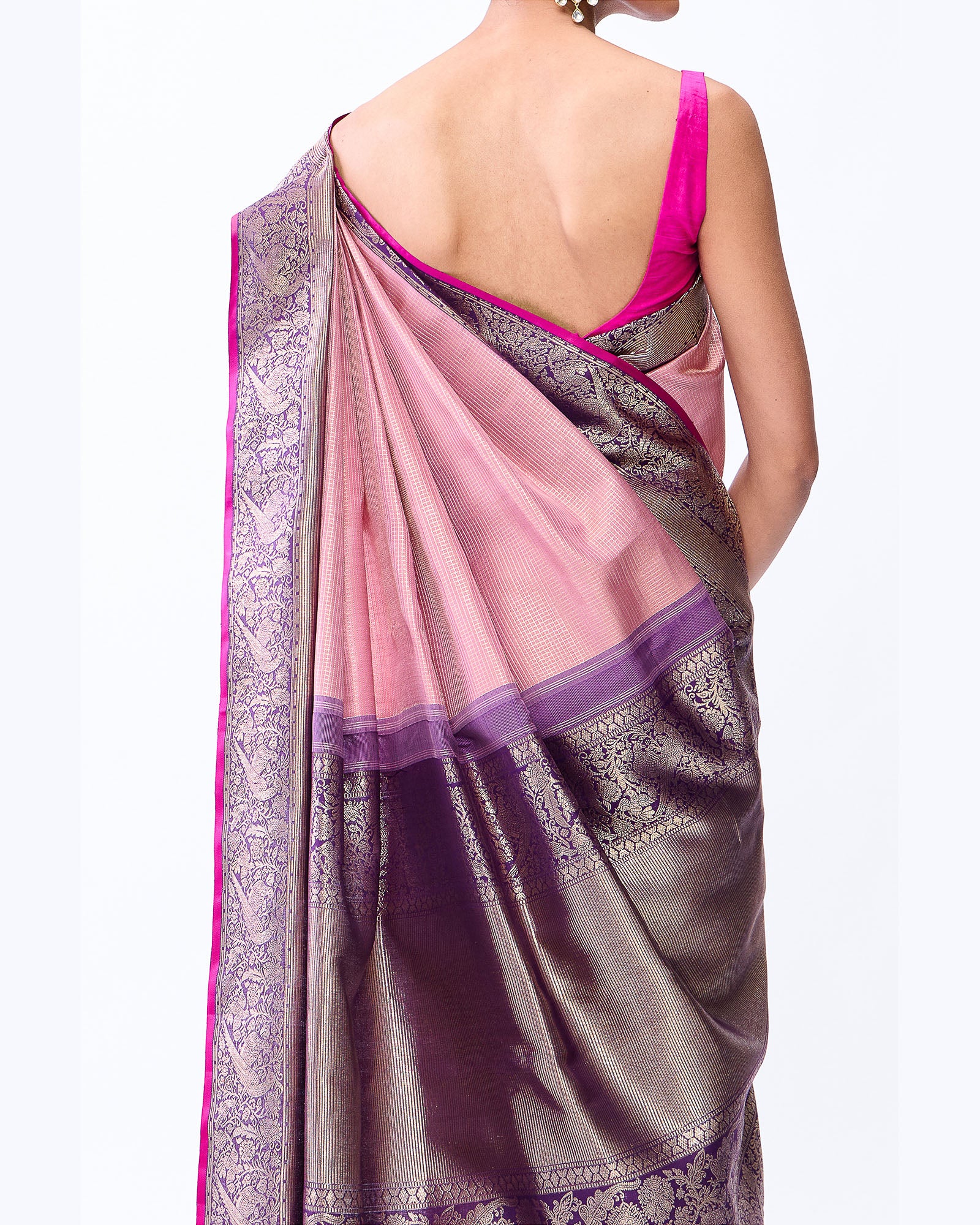 Pink Kanchivaram Silk Saree