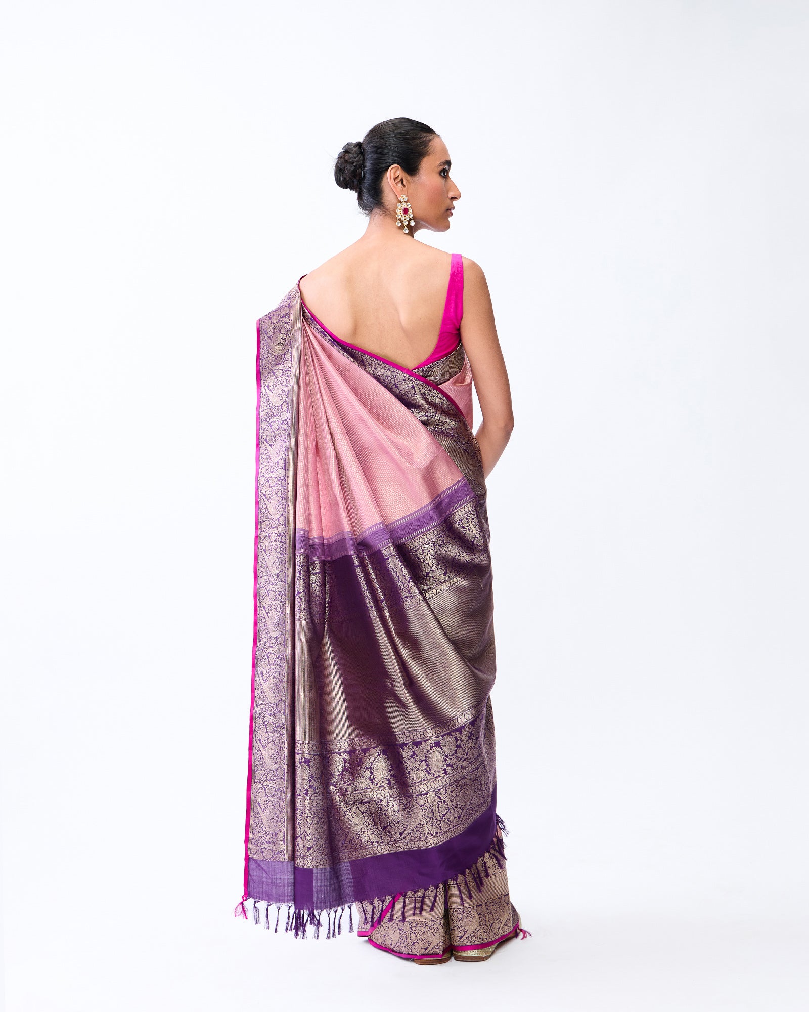 Pink Kanchivaram Silk Saree