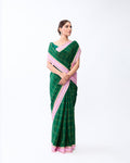Green Mysore Crepe Silk Saree