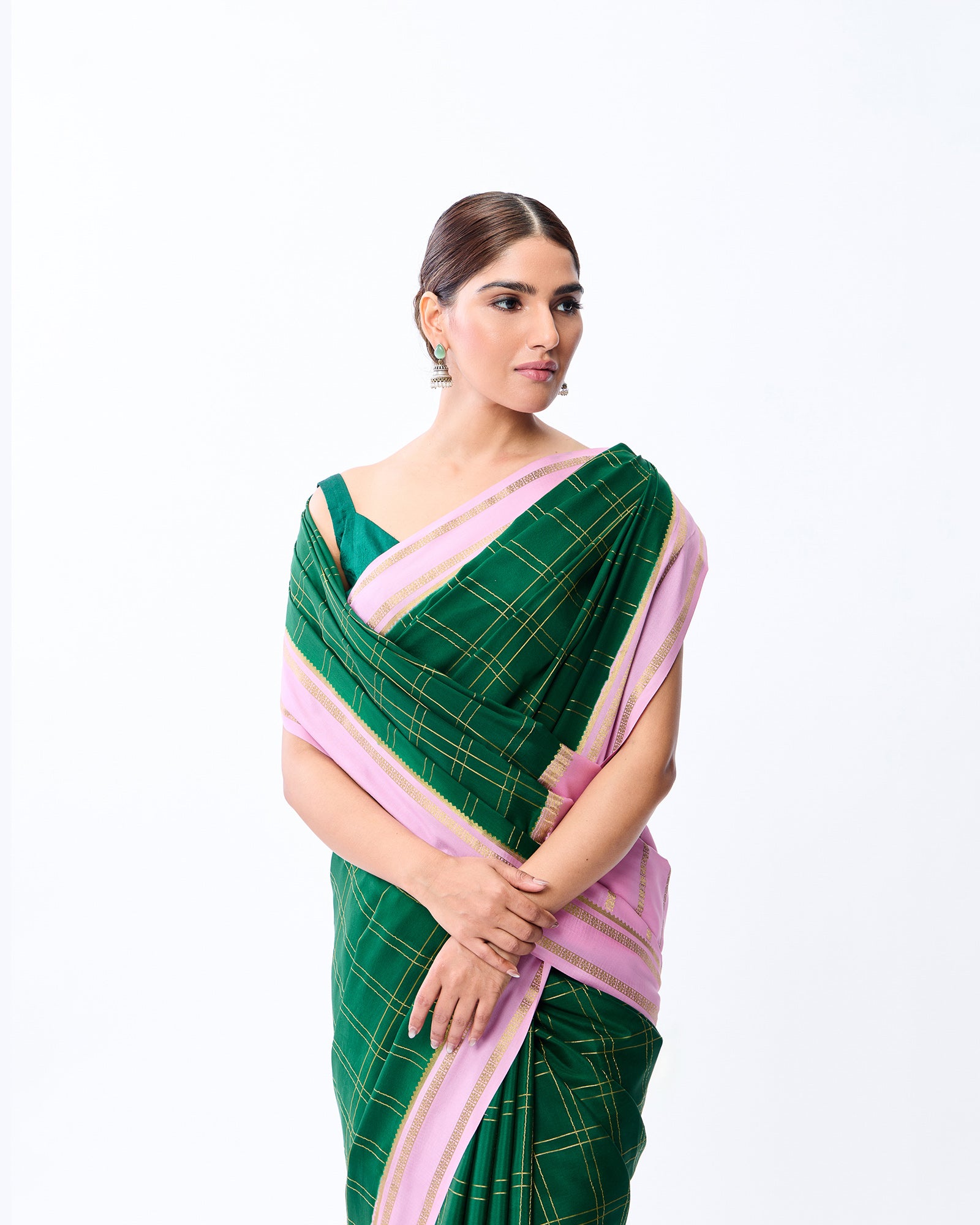 Green Mysore Crepe Silk Saree