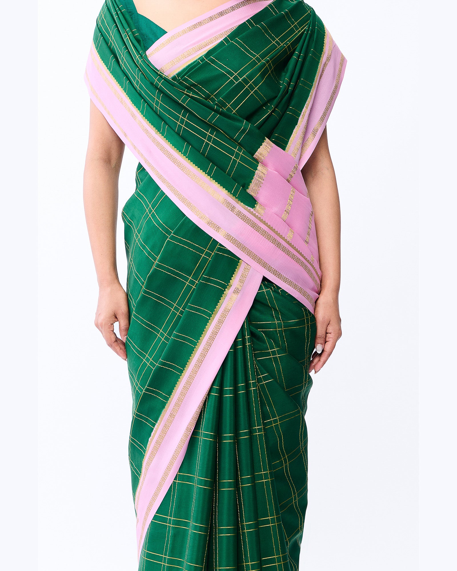 Green Mysore Crepe Silk Saree