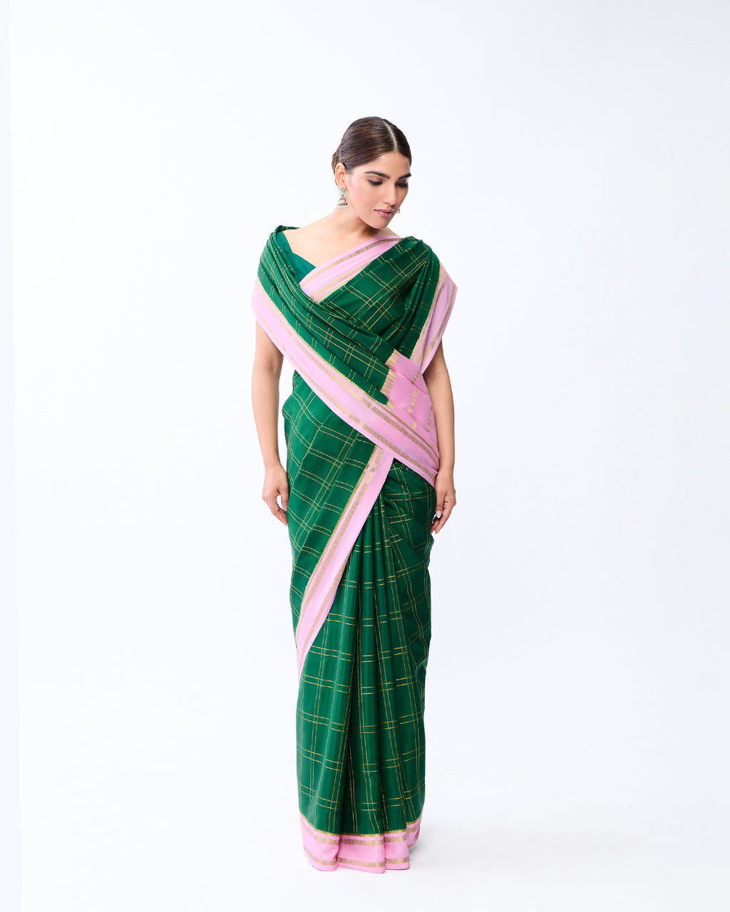 Green Mysore Crepe Silk Saree