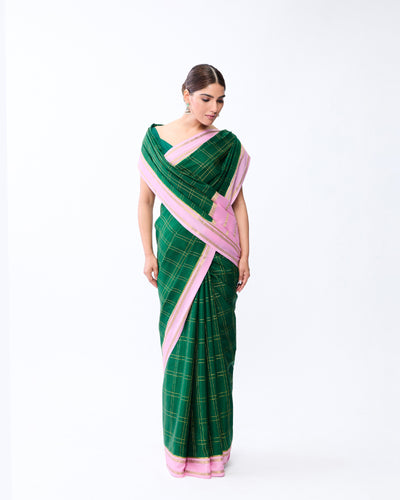 Green Mysore Crepe Silk Saree