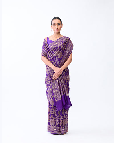 Blue Banarasi Silk Saree