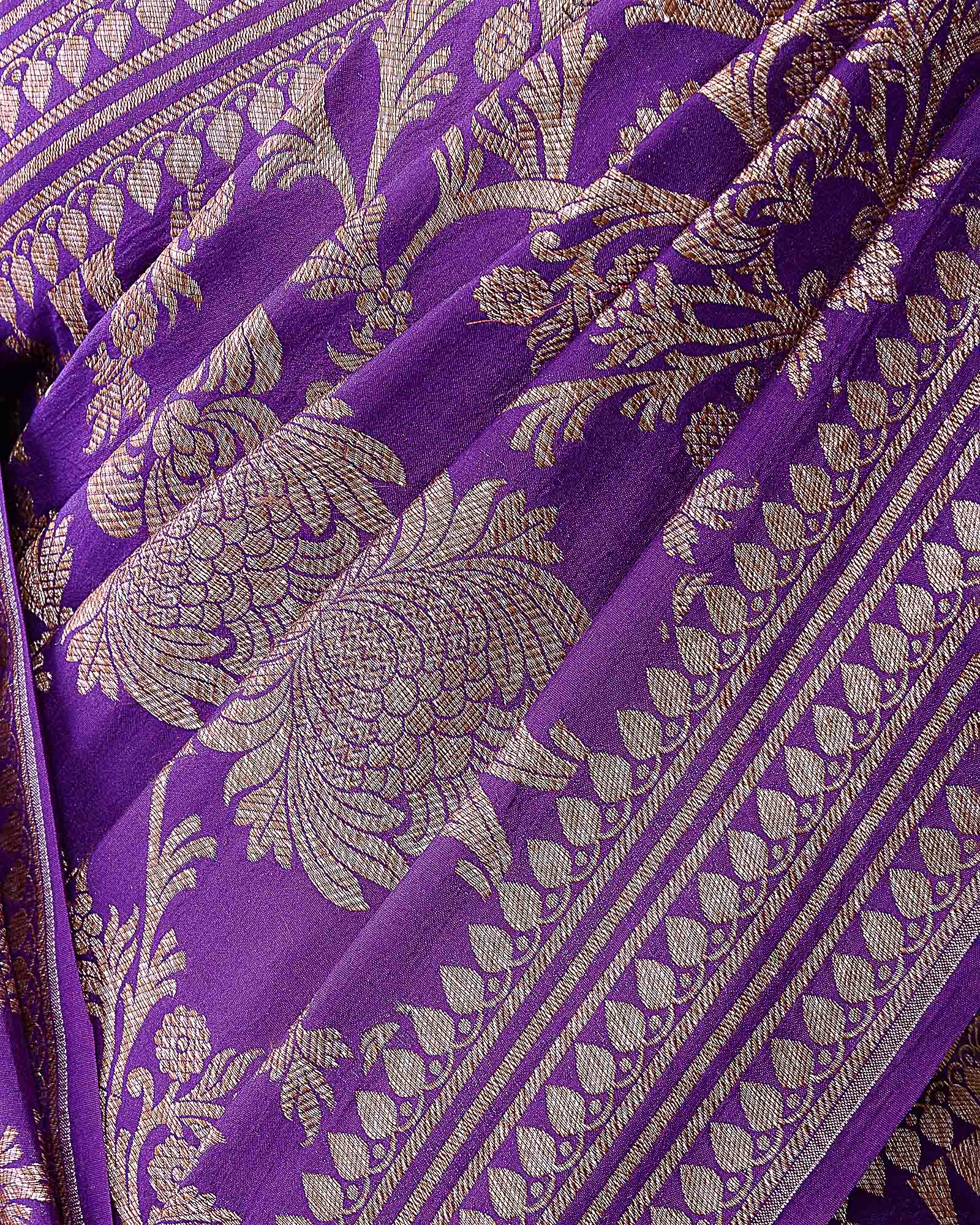 Blue Banarasi Silk Saree