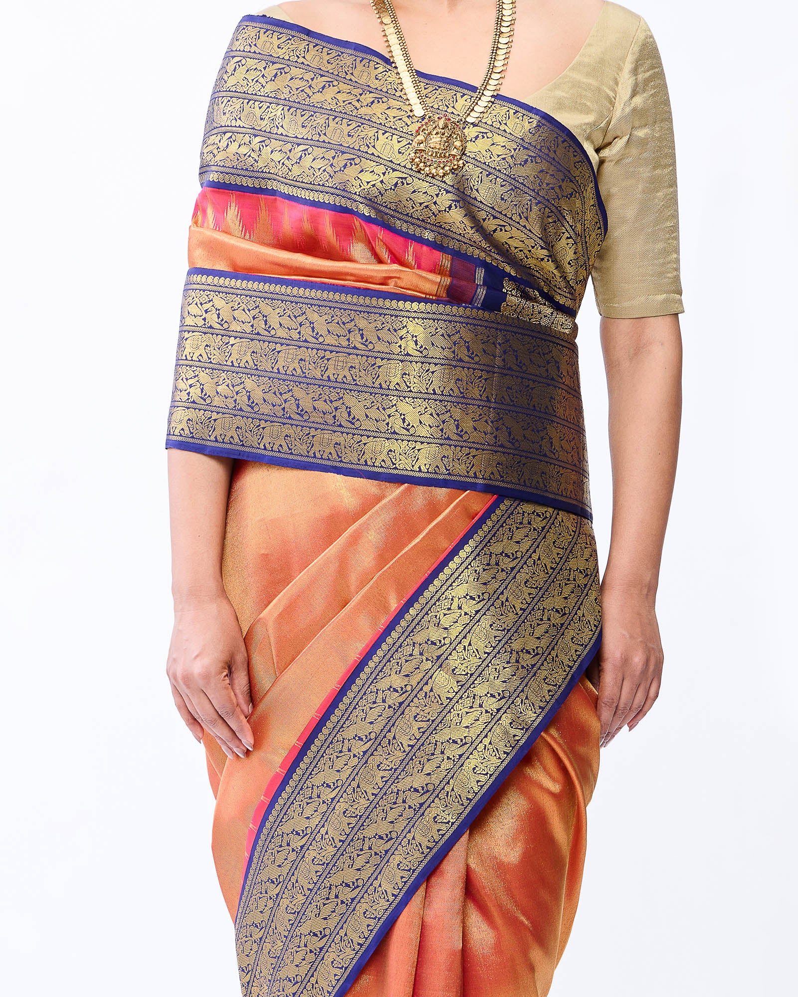 Peach Kanchivaram Silk Saree - 098 of 105