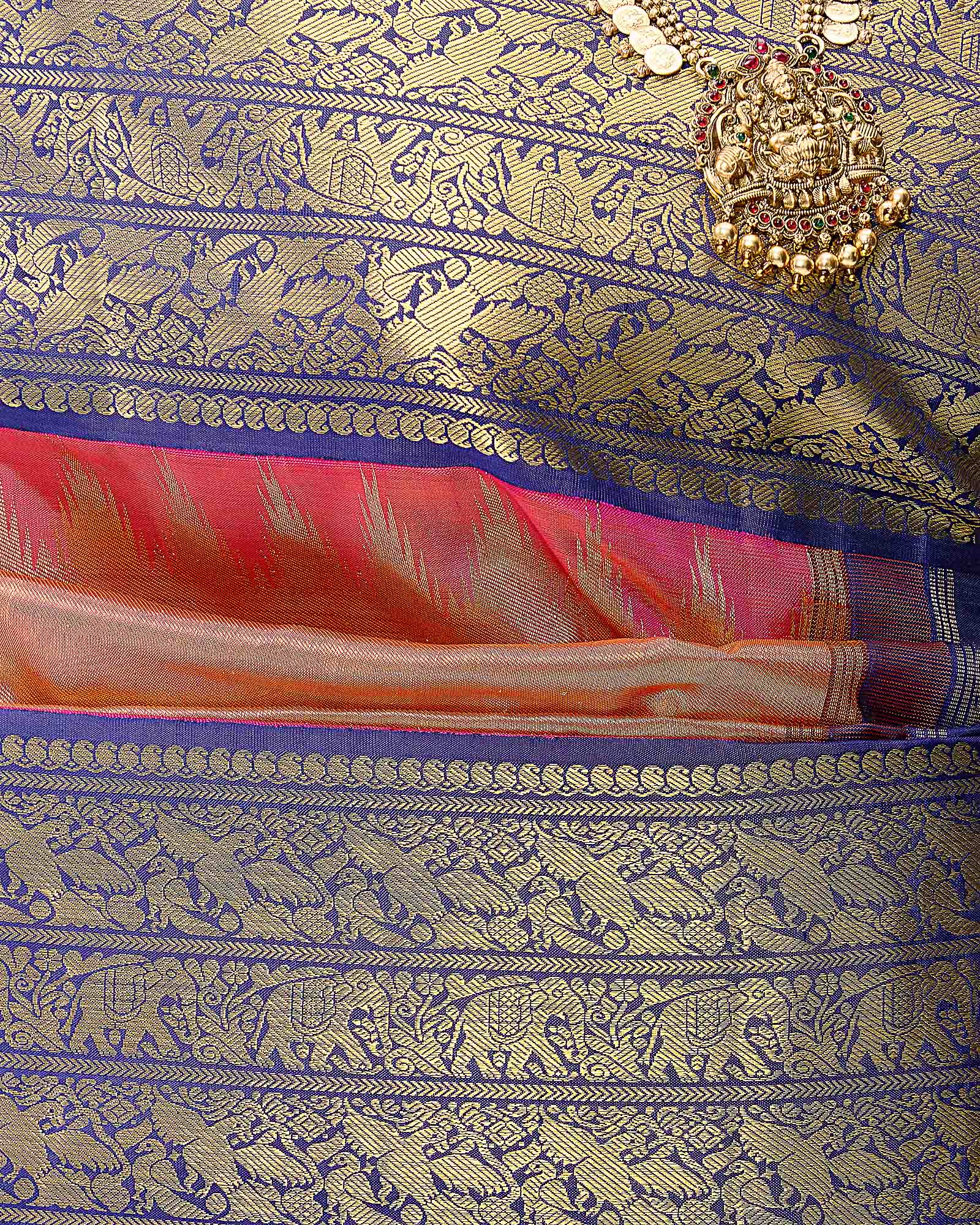 Peach Kanchivaram Silk Saree - 098 of 105