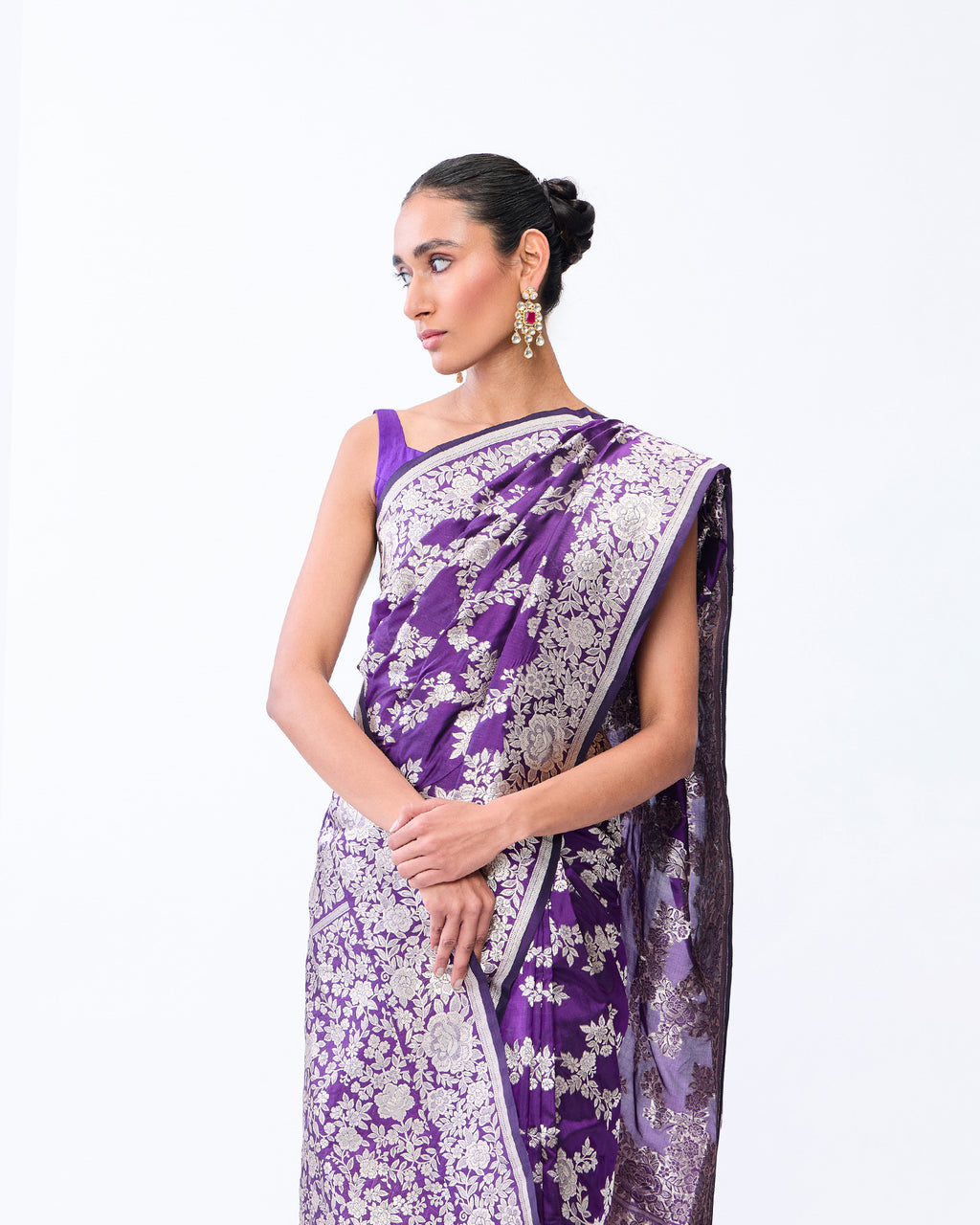 Blue Banarasi Silk Saree