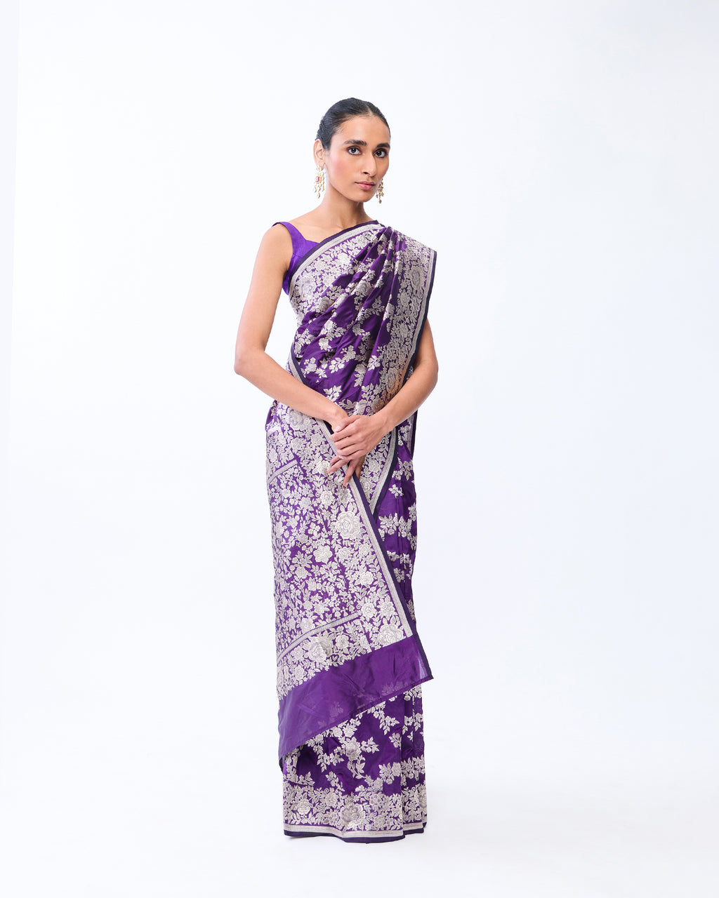 Blue Banarasi Silk Saree