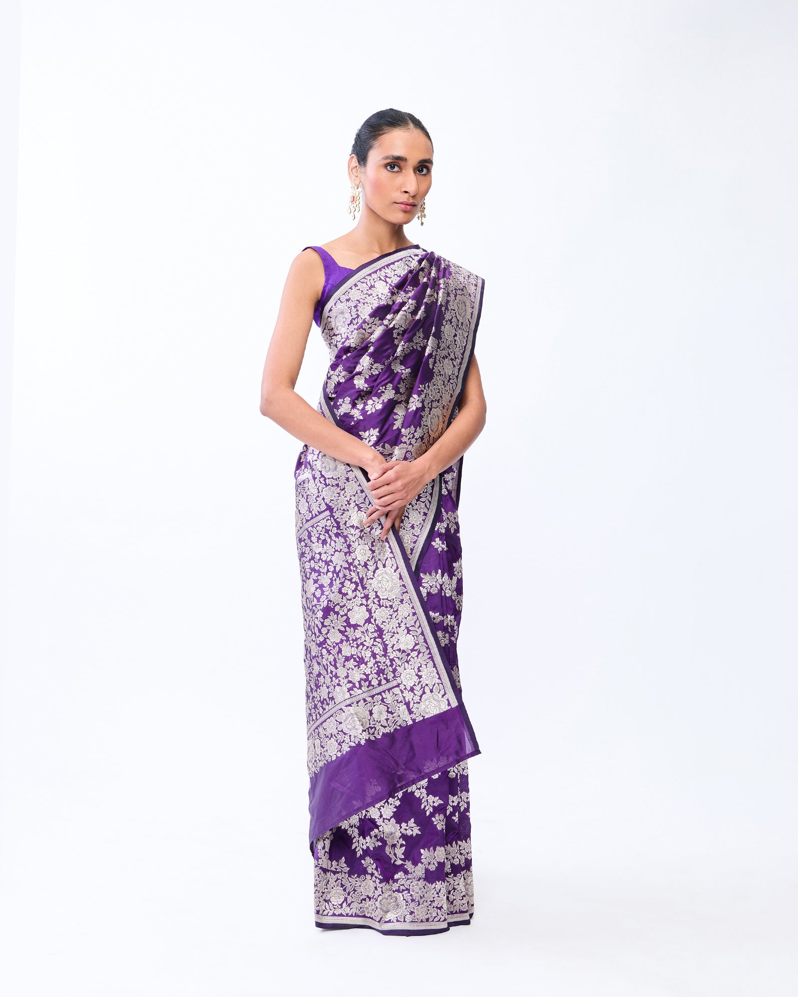 Blue Banarasi Silk Saree