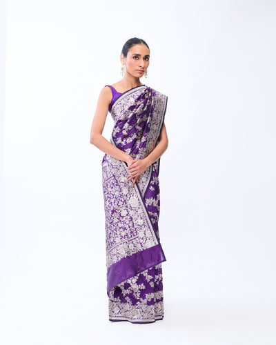 Blue Banarasi Silk Saree