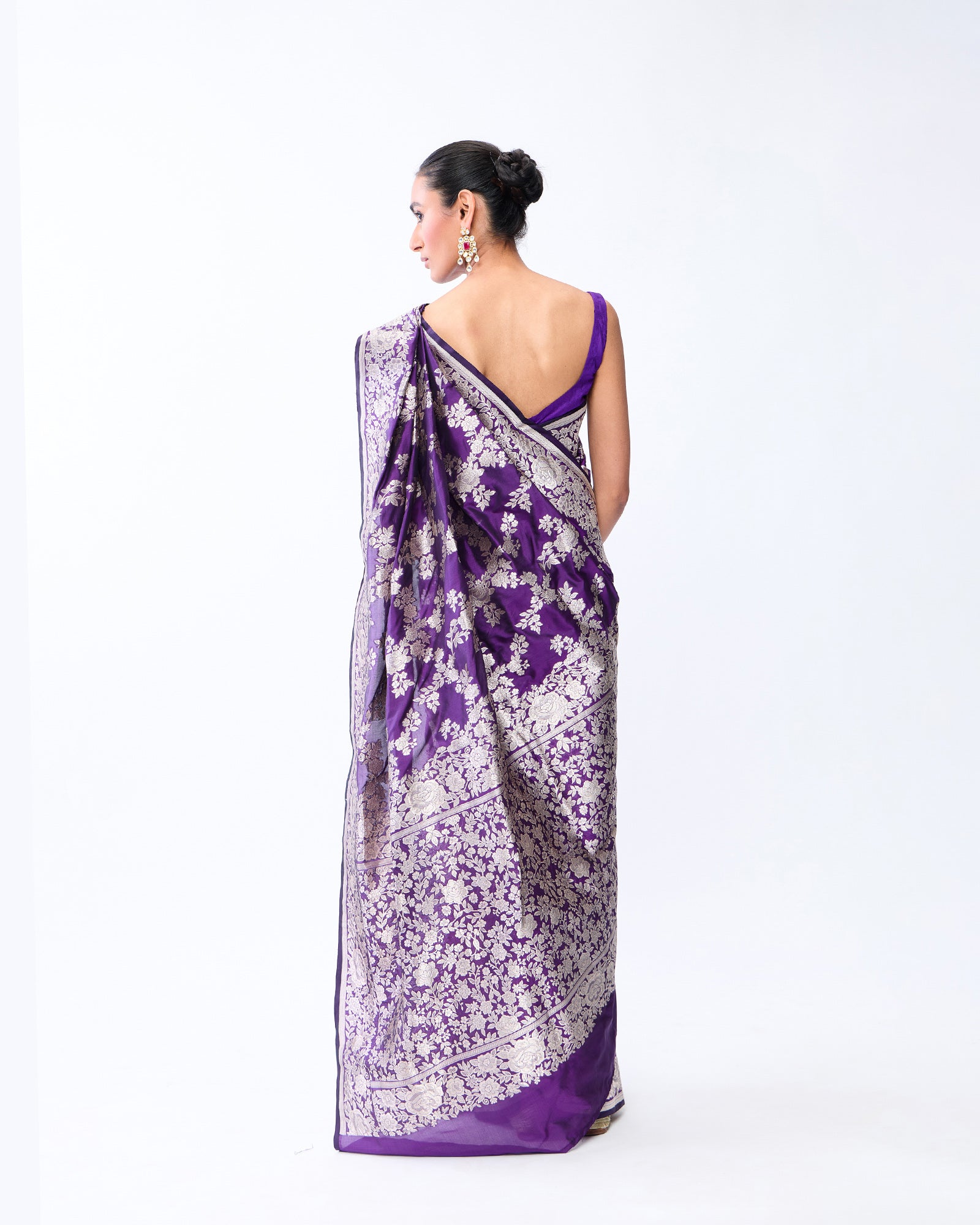 Blue Banarasi Silk Saree