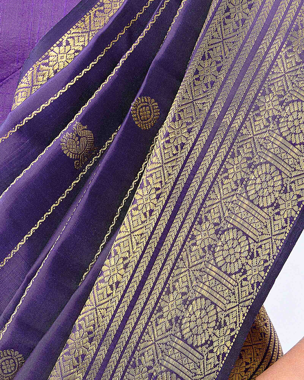 Navy Blue Kanchivaram Silk Saree - 057 of 105