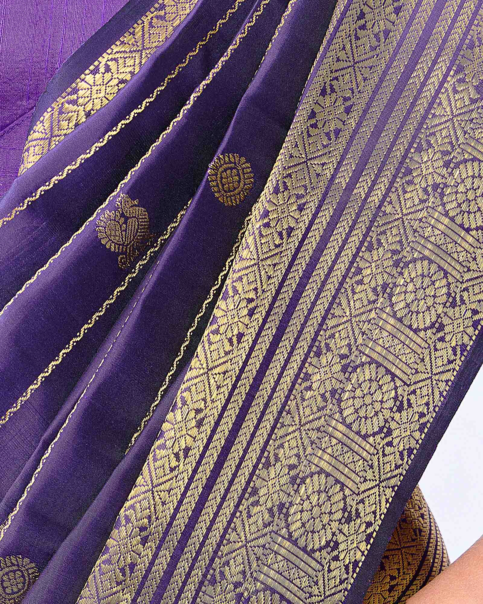 Navy Blue Kanchivaram Silk Saree - 057 of 105