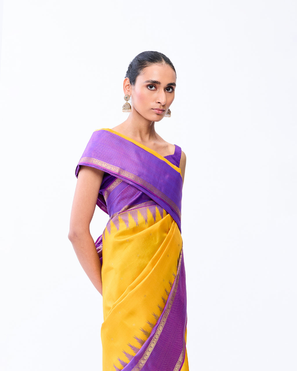 Yellow Kanchivaram Silk Saree
