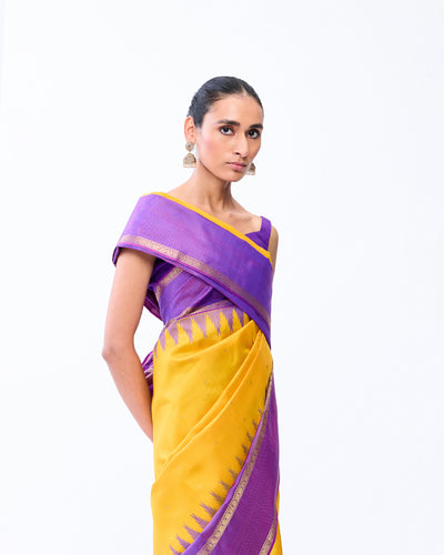 Yellow Kanchivaram Silk Saree