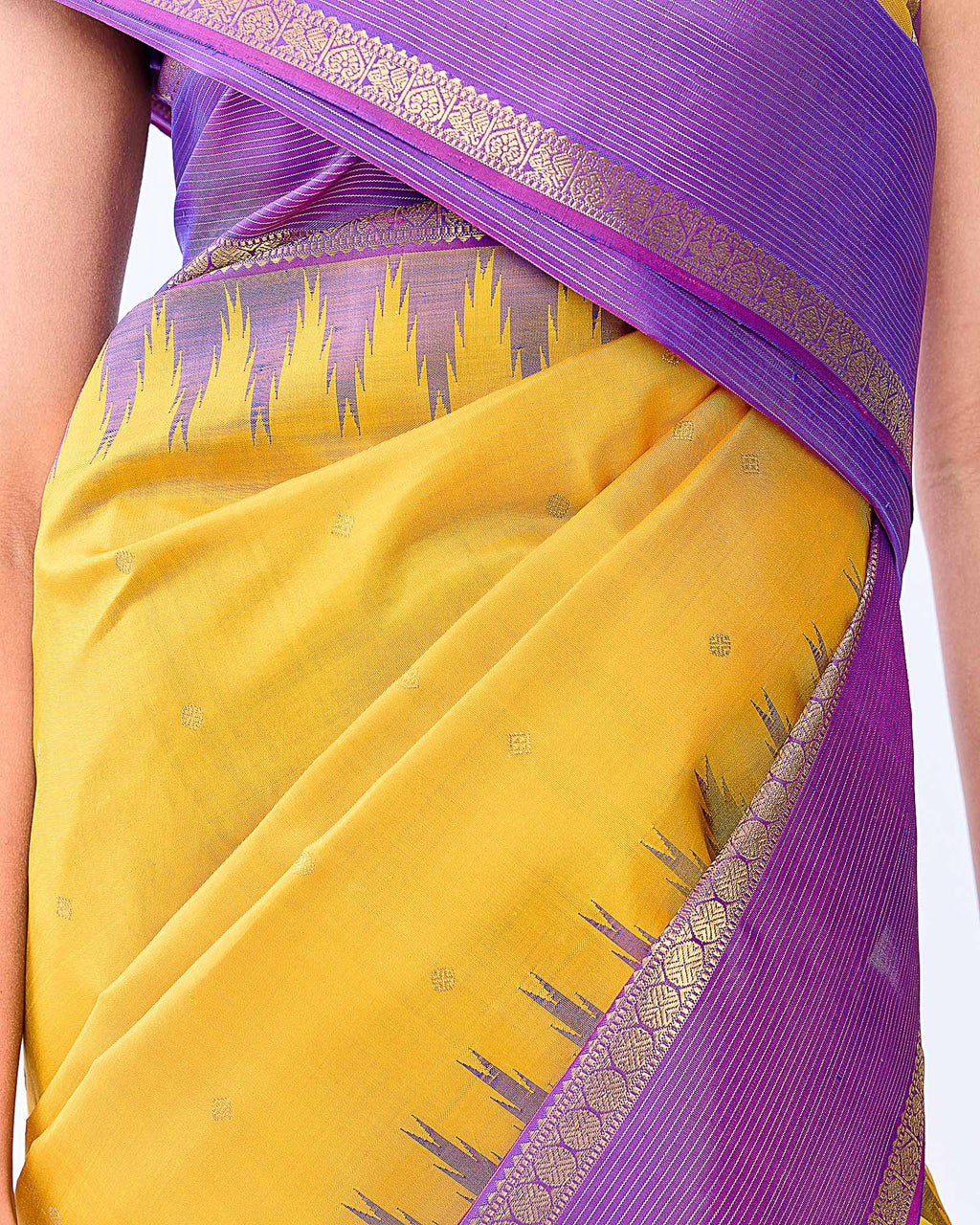 Yellow Kanchivaram Silk Saree