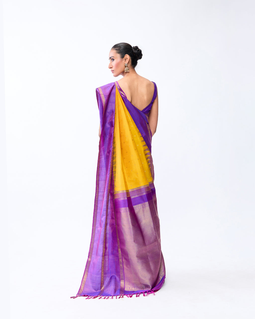 Yellow Kanchivaram Silk Saree