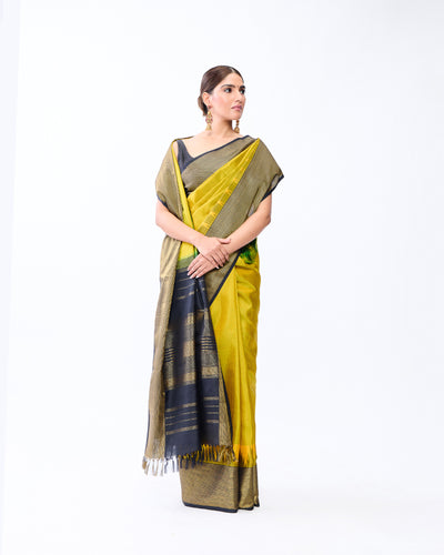 Yellow Kanchivaram Silk Saree