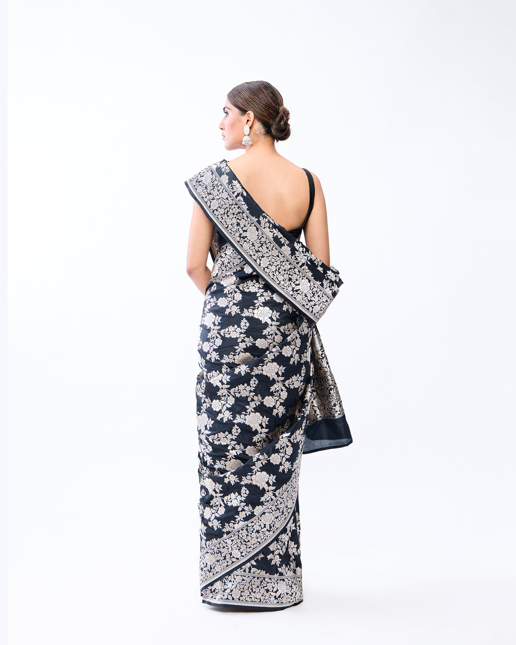 Black Banarasi Silk Saree