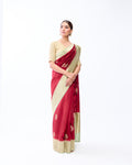 Maroon Banarasi Poona Silk Saree