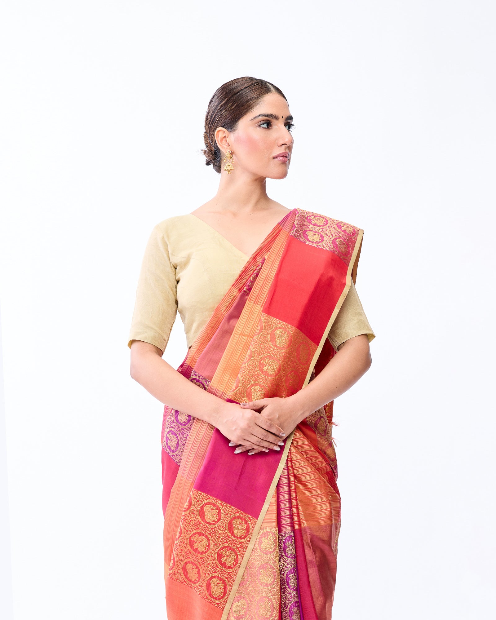 Multicolour Kanchivaram Silk Saree - 096 of 105