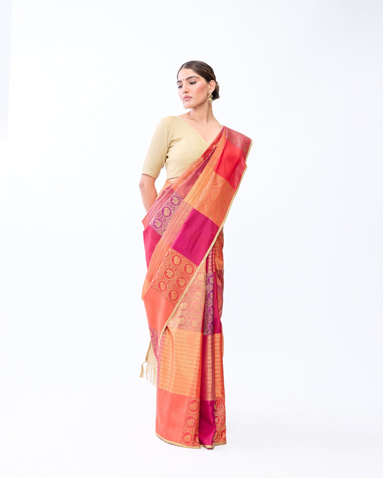 Multicolour Kanchivaram Silk Saree - 096 of 105