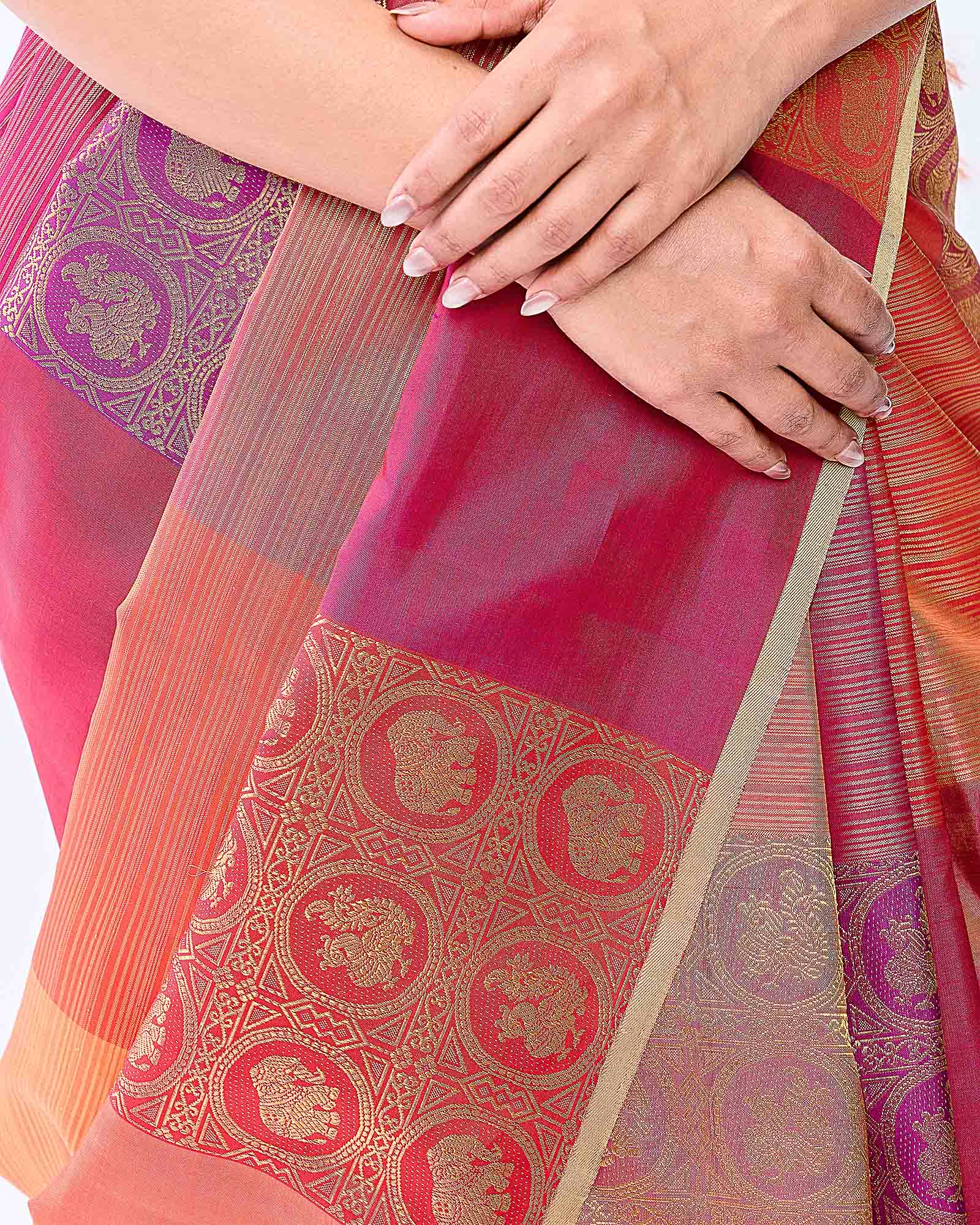 Multicolour Kanchivaram Silk Saree - 096 of 105