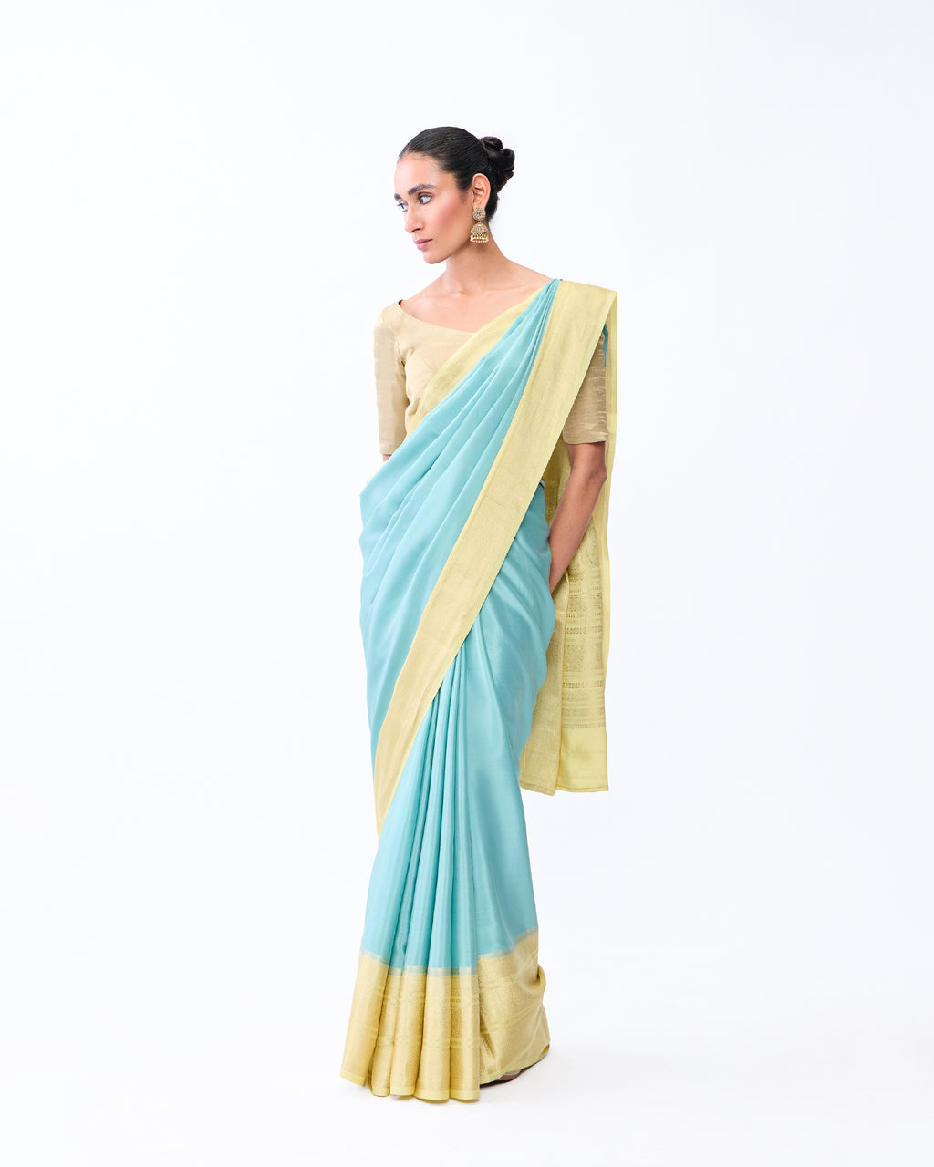 Green Mysore Crepe Silk Saree