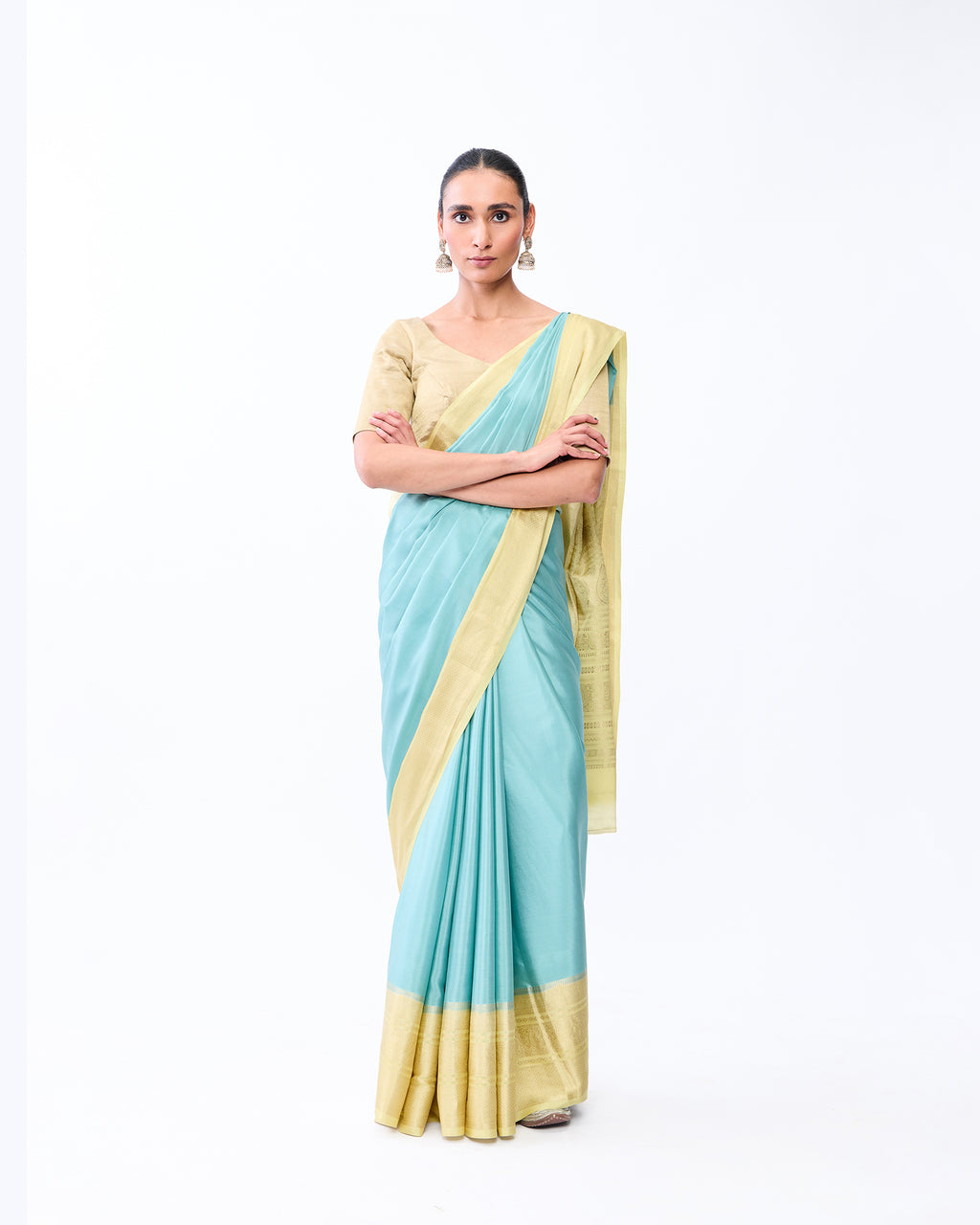 Green Mysore Crepe Silk Saree