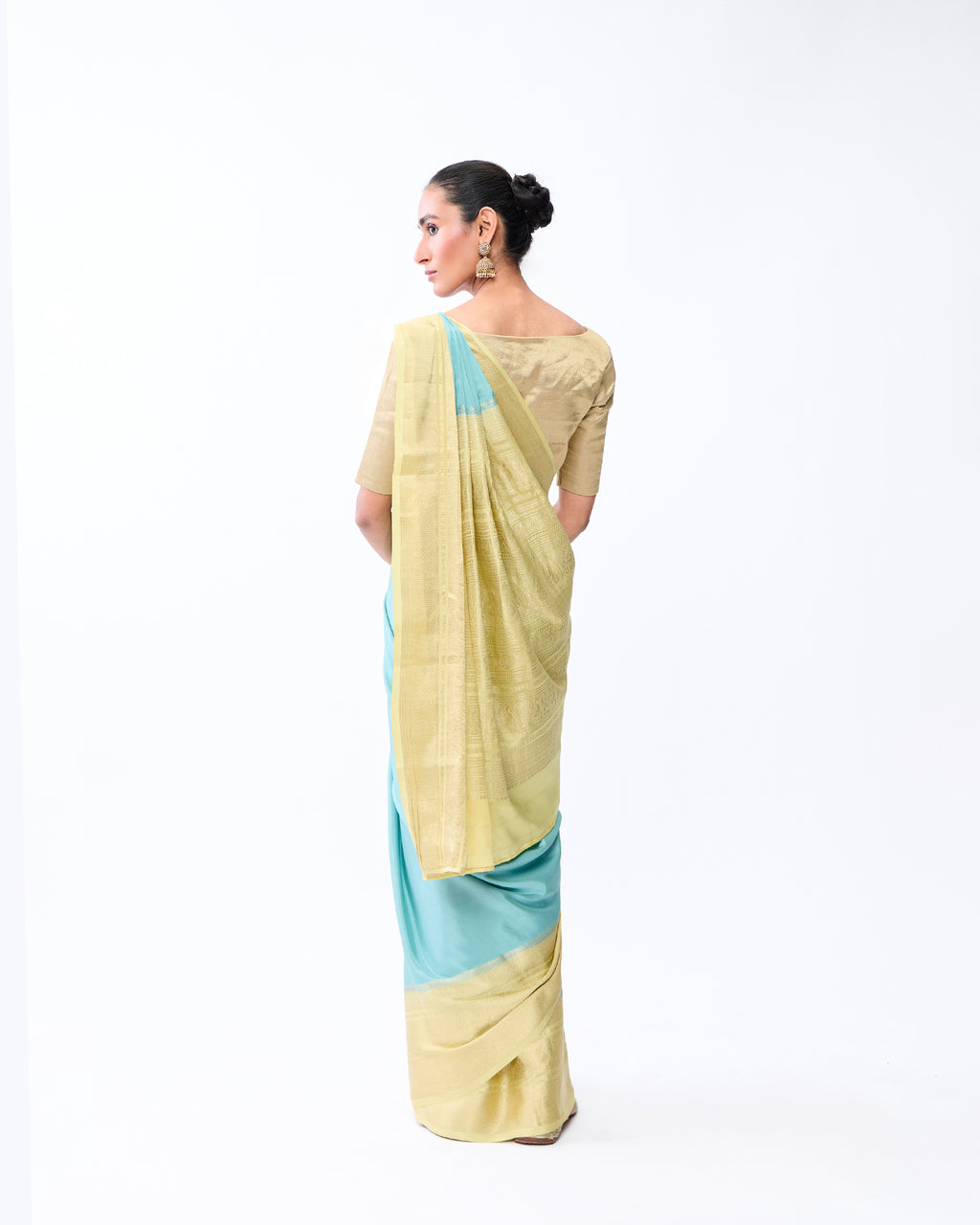 Green Mysore Crepe Silk Saree