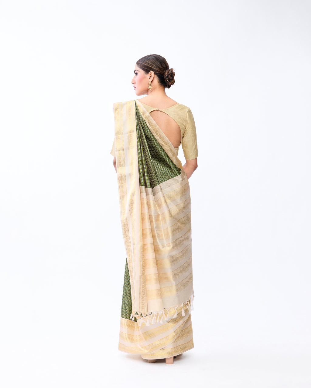 Dark Green Kanchivaram Silk Saree