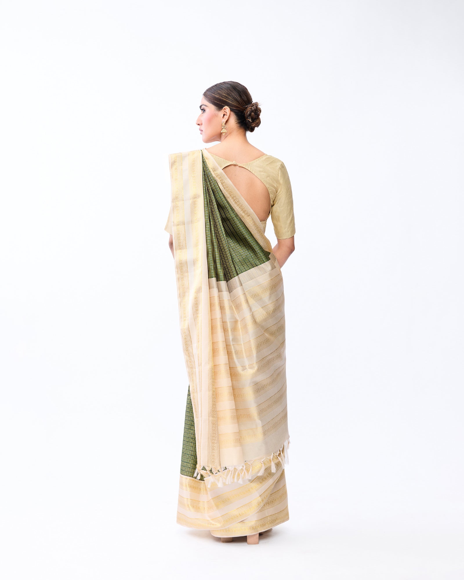 Dark Green Kanchivaram Silk Saree