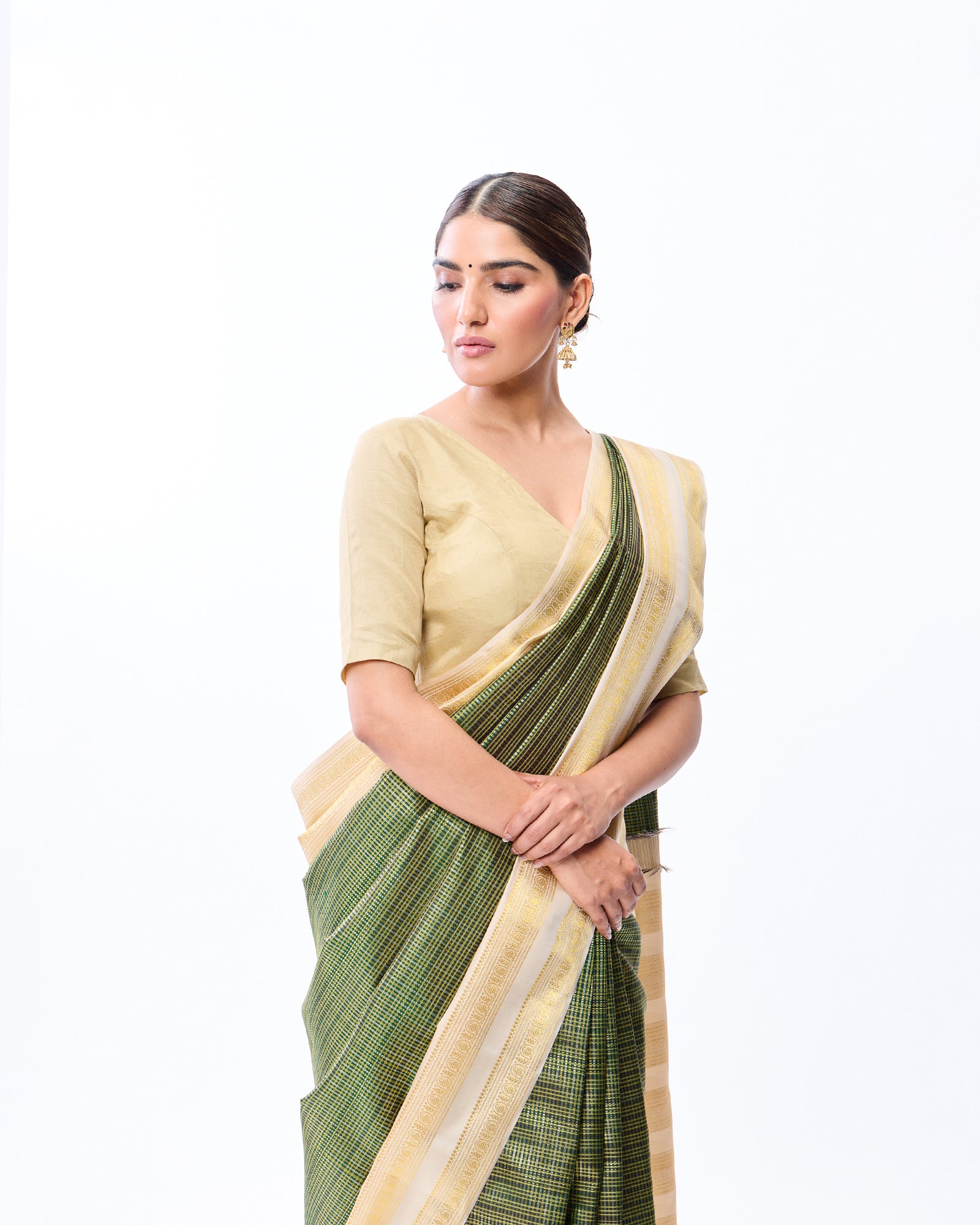 Dark Green Kanchivaram Silk Saree
