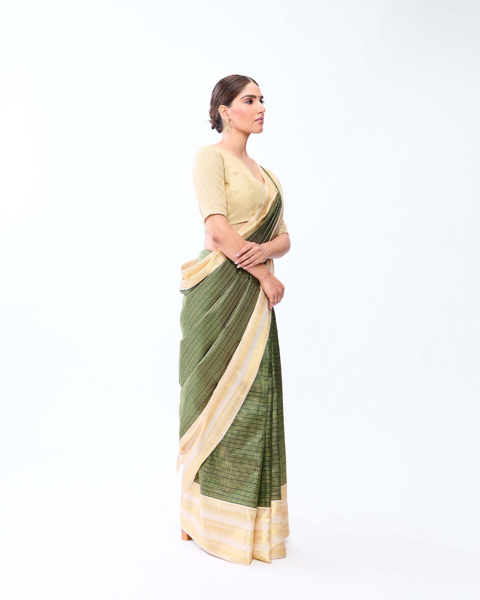 Dark Green Kanchivaram Silk Saree