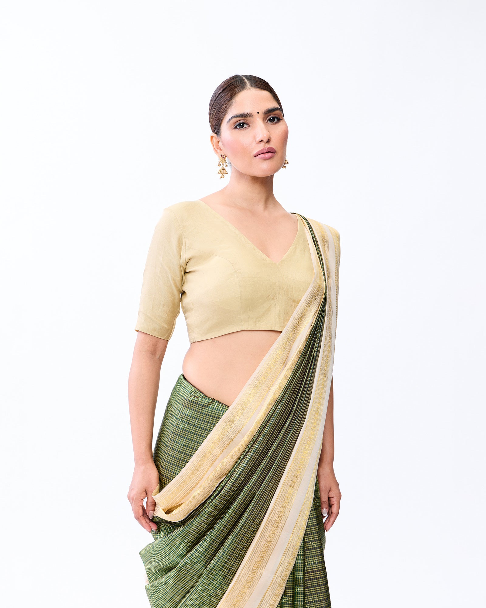 Dark Green Kanchivaram Silk Saree