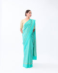Blue Mysore Crepe Silk Saree