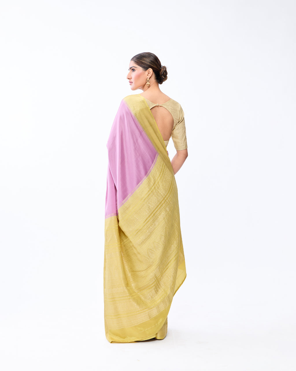 Purple Mysore Crepe Silk Saree