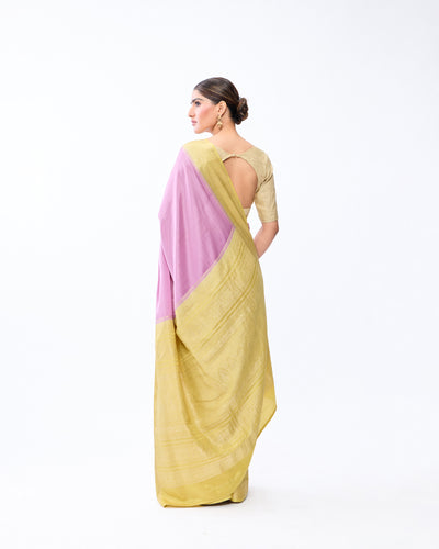 Purple Mysore Crepe Silk Saree