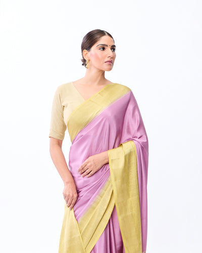 Purple Mysore Crepe Silk Saree