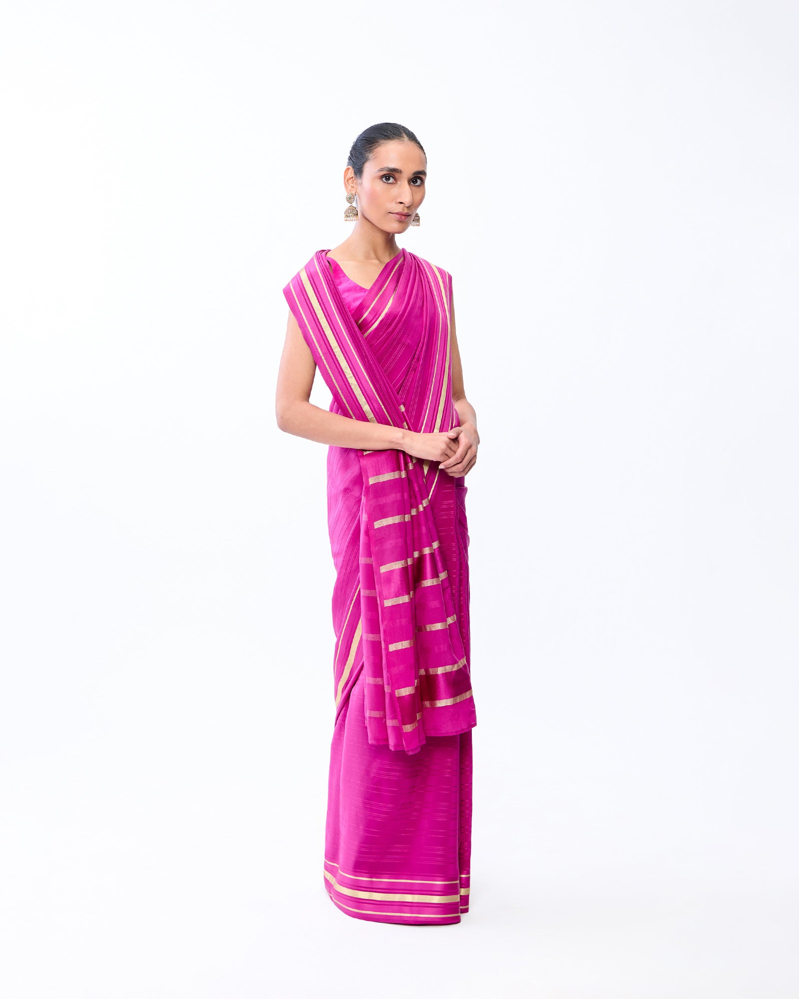 Purple Mysore Crepe Silk Saree