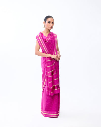 Purple Mysore Crepe Silk Saree
