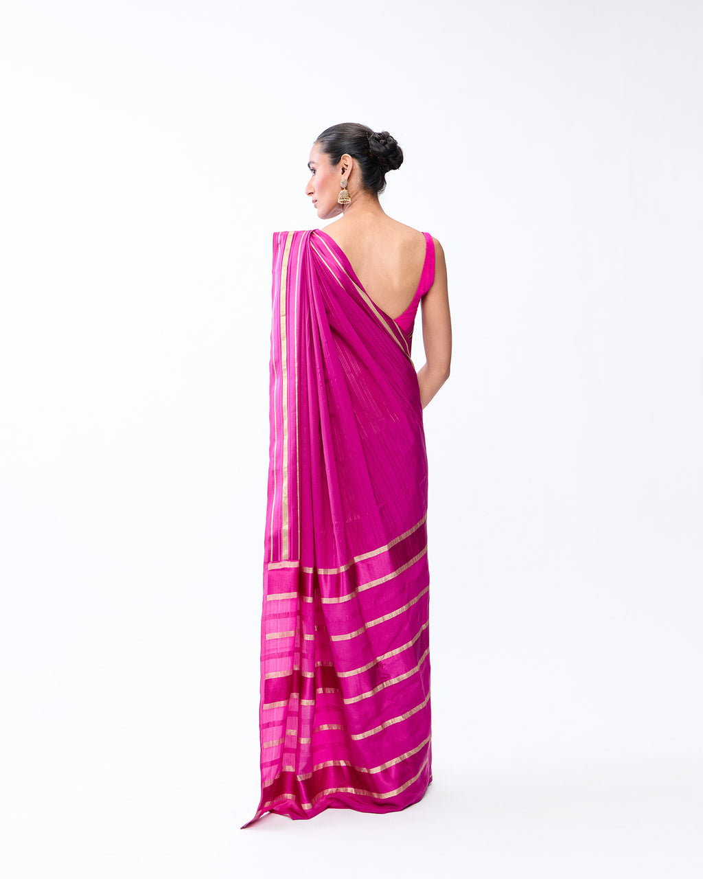 Purple Mysore Crepe Silk Saree