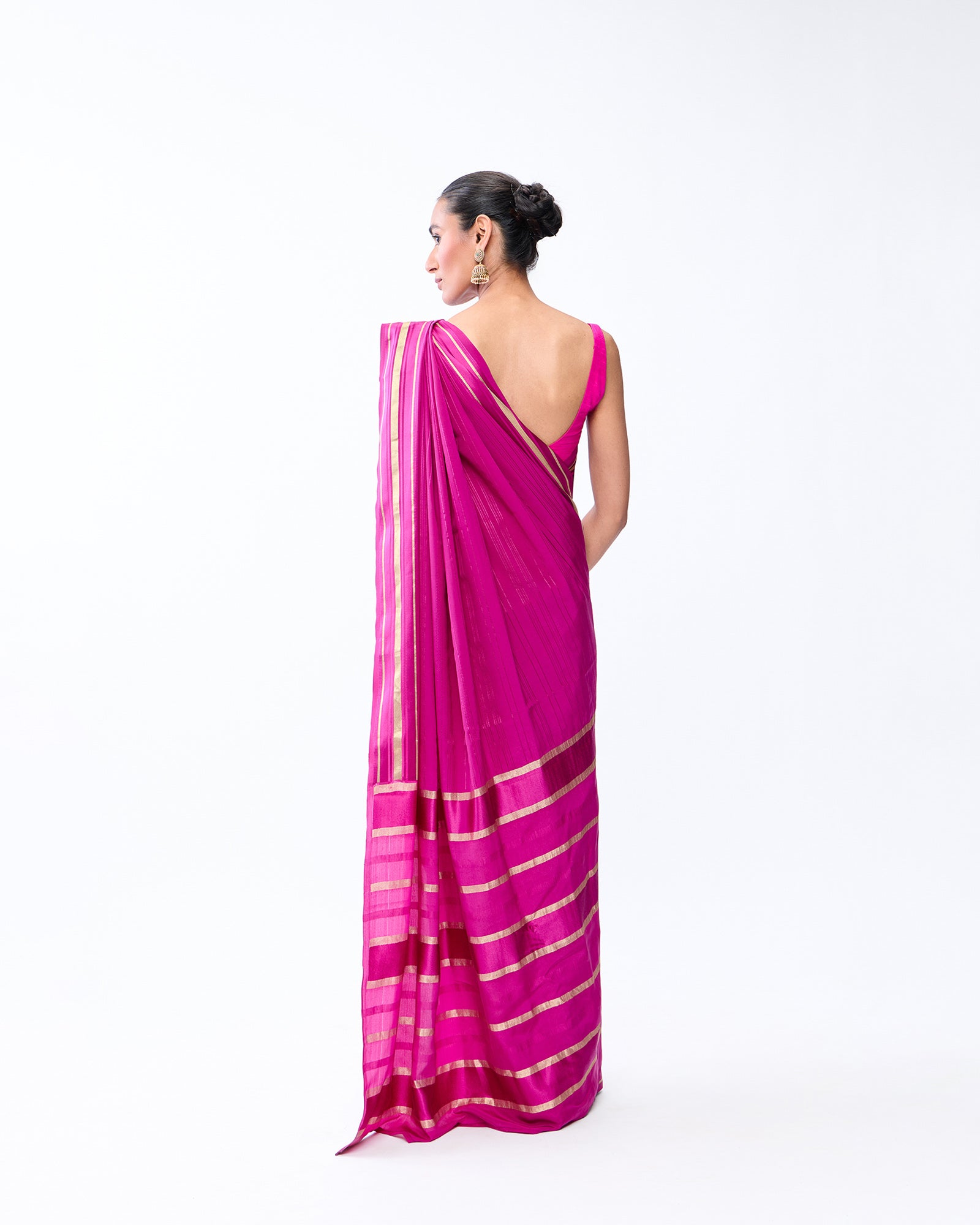 Purple Mysore Crepe Silk Saree