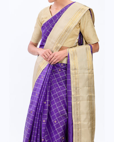 Violet Kanchivaram Silk Saree - 023 of 105