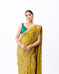 Yellow Banarasi Silk Saree