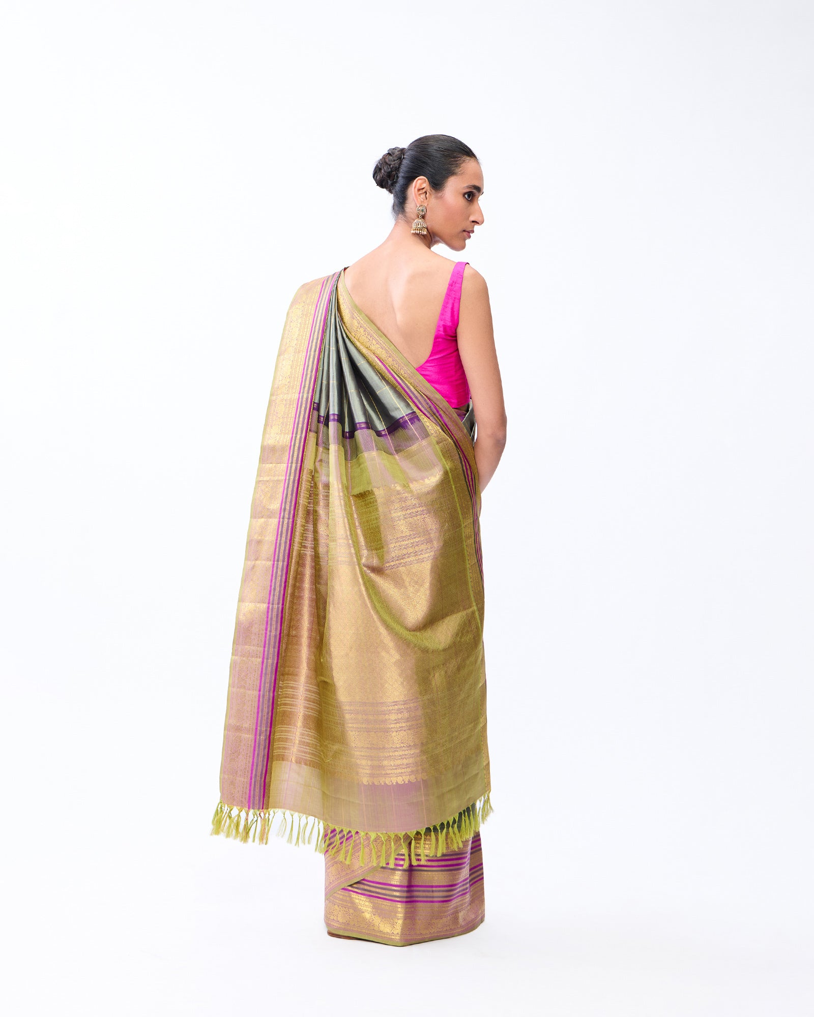 Grey Kanchivaram Silk Saree